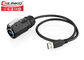کابل USB24.0 M3 USB3.0 برای رابط موتور سیکلت انتقال سریع PB IP65 IP67 با کابل 0.5 میلی متر تامین کننده